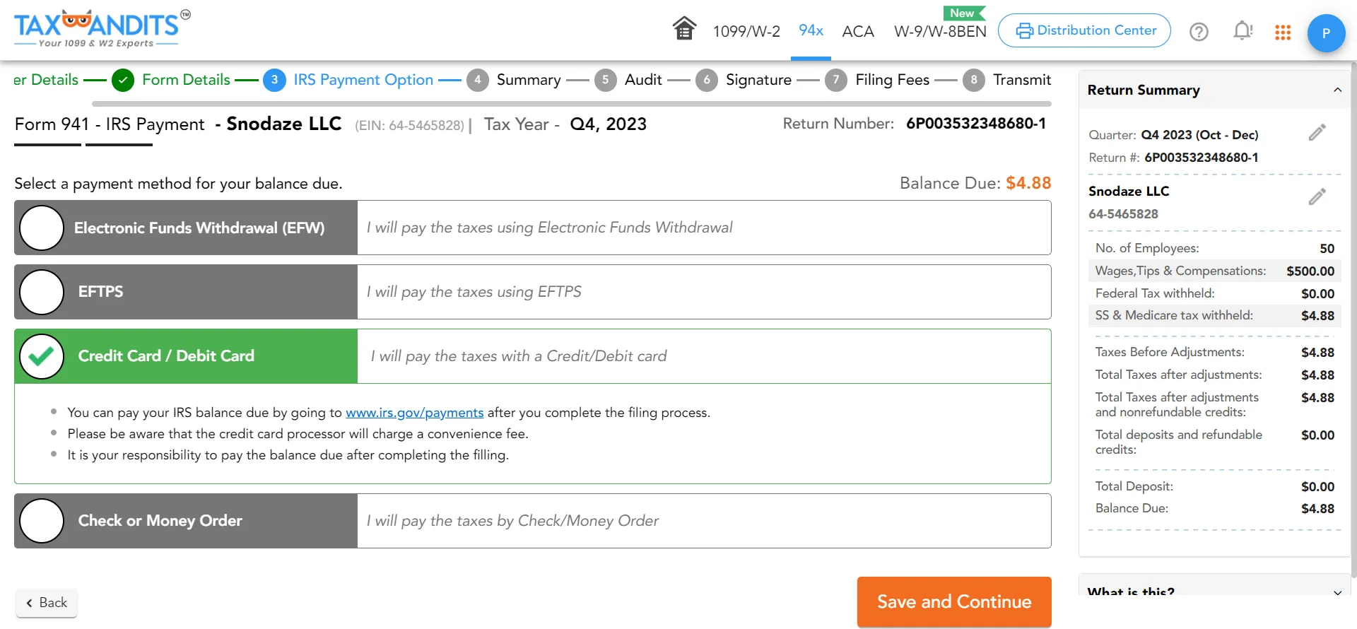 Choose IRS Payment Methods